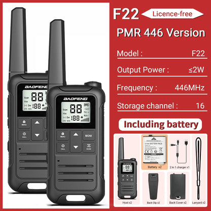 2pcs Mini Walkie Talkie Long Range
