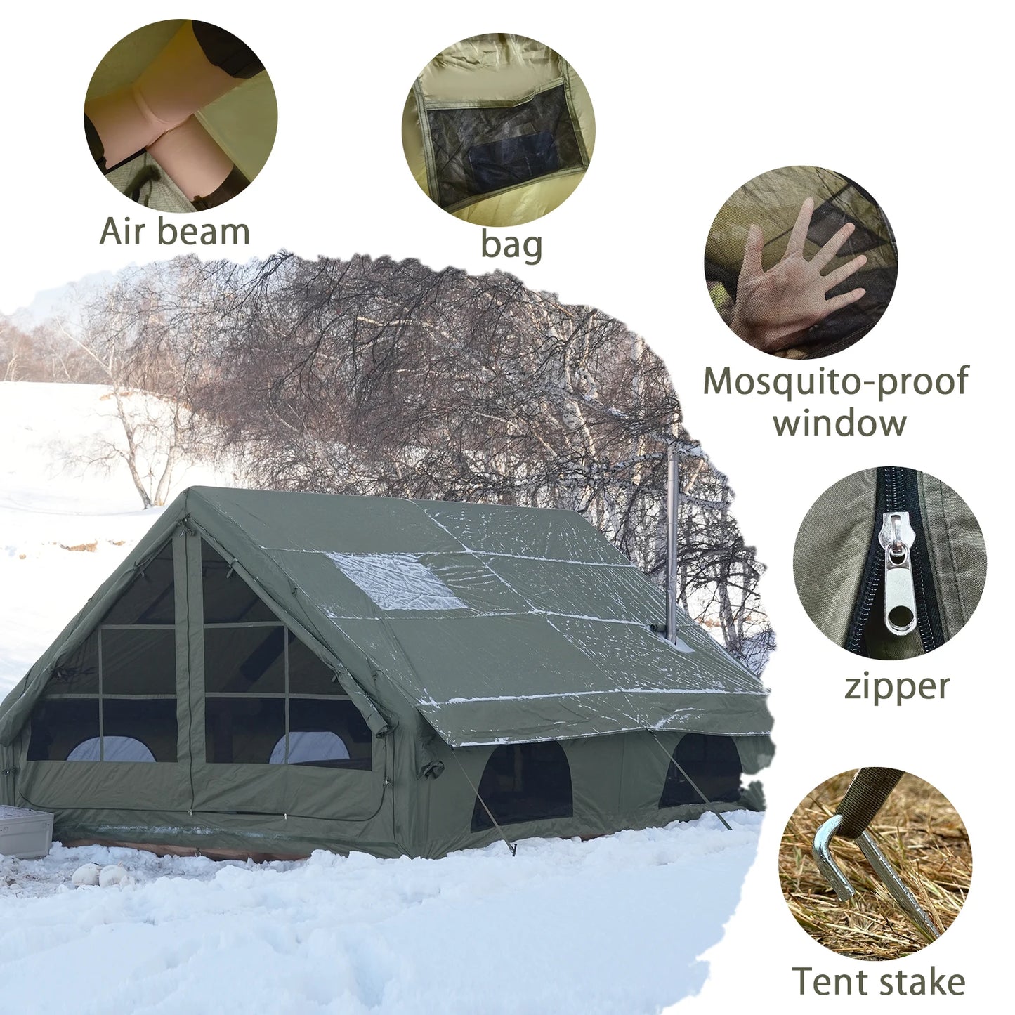 Inflatable Camping Tent Portable Four Season Tents