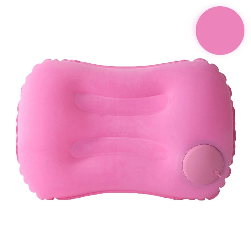 Press And Inflate Portable Neck Pillow