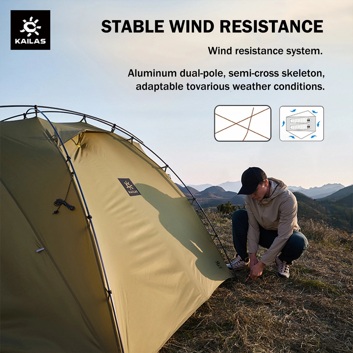 Ultralight Backpacking Tent 2 Person Double Layer