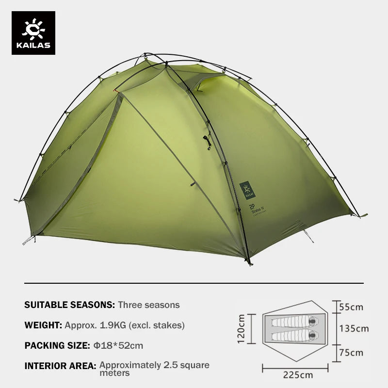 Ultralight Backpacking Tent 2 Person Double Layer