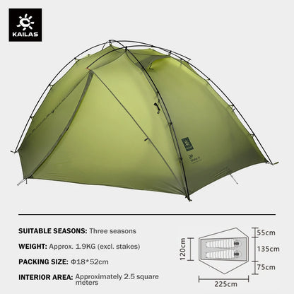 Ultralight Backpacking Tent 2 Person Double Layer