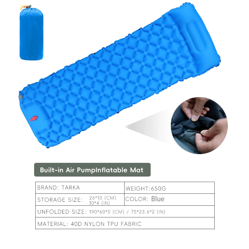 Camping Mats With Pillow Self-Inflating Mattress