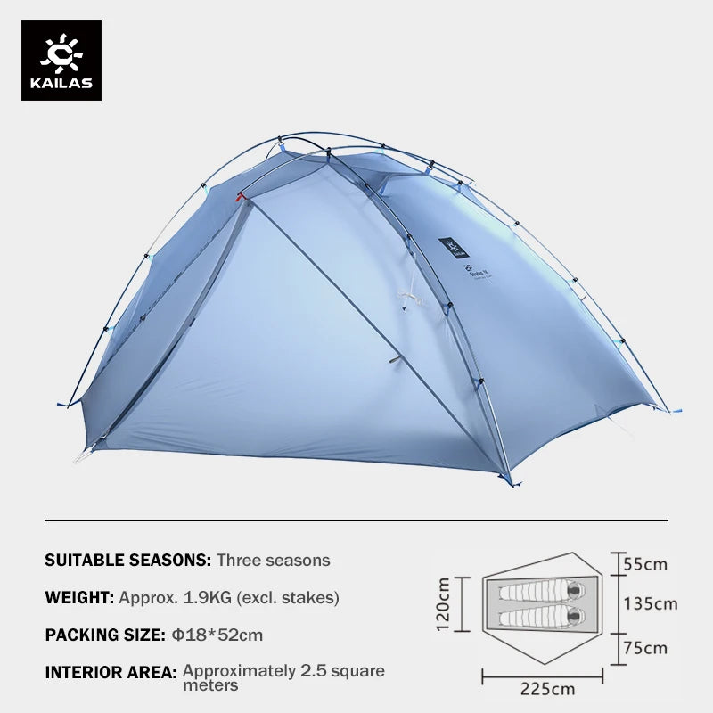 Ultralight Backpacking Tent 2 Person Double Layer