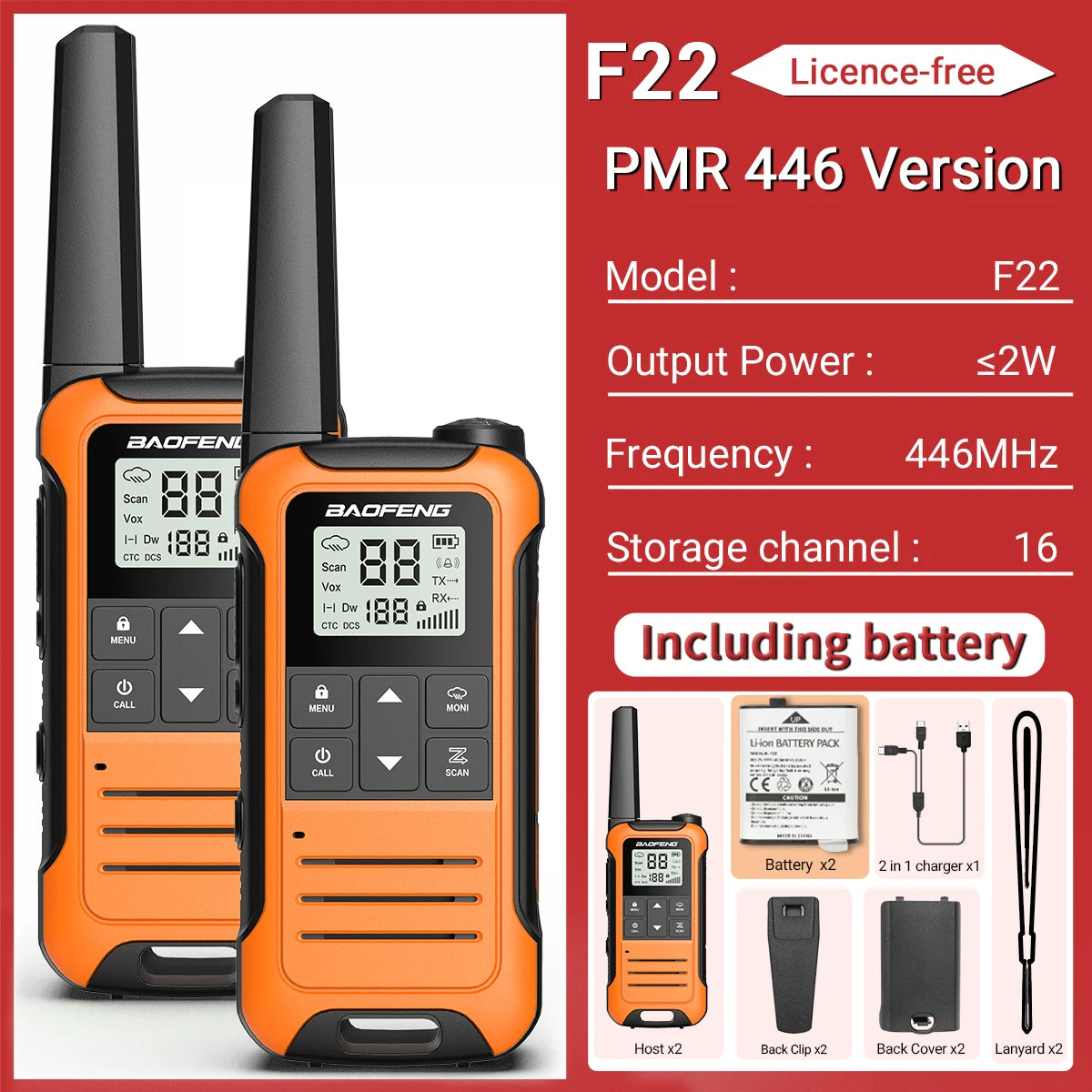 2pcs Mini Walkie Talkie Long Range