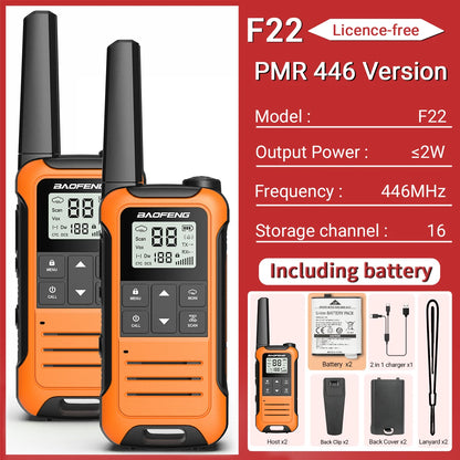 2pcs Mini Walkie Talkie Long Range