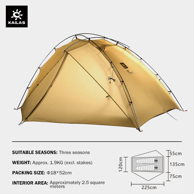 Ultralight Backpacking Tent 2 Person Double Layer