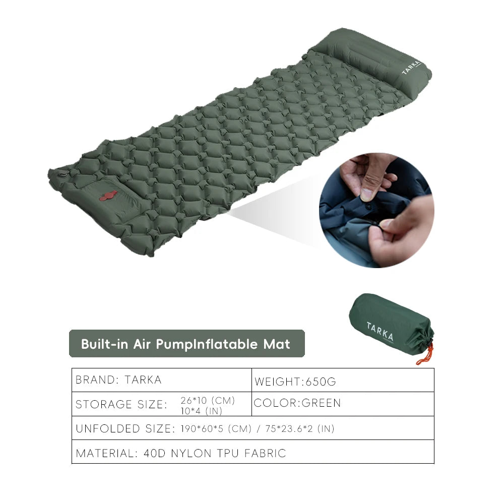 Camping Mats With Pillow Self-Inflating Mattress