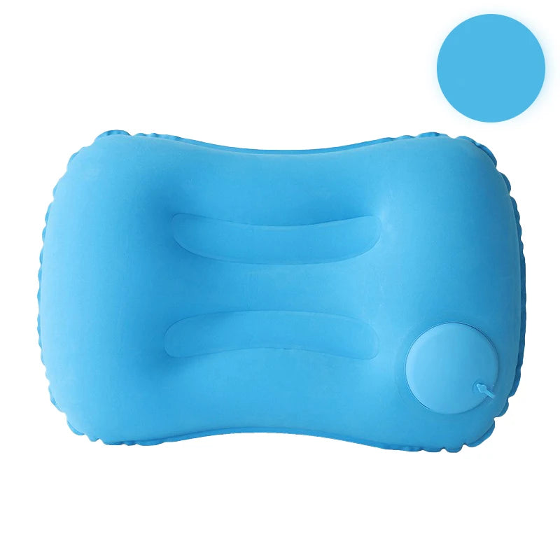 Press And Inflate Portable Neck Pillow