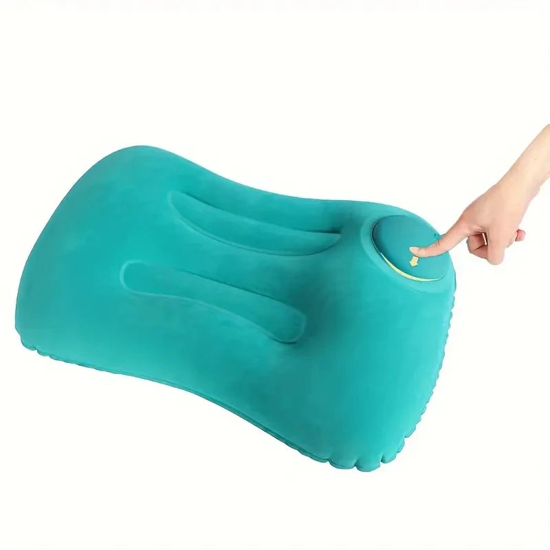 Press And Inflate Portable Neck Pillow