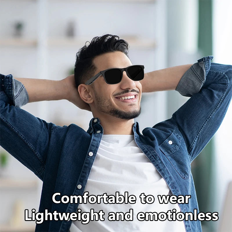 Lenovo Smart Glasses Remote Control Touch Photo Camera Recording Wireless Bluetooth