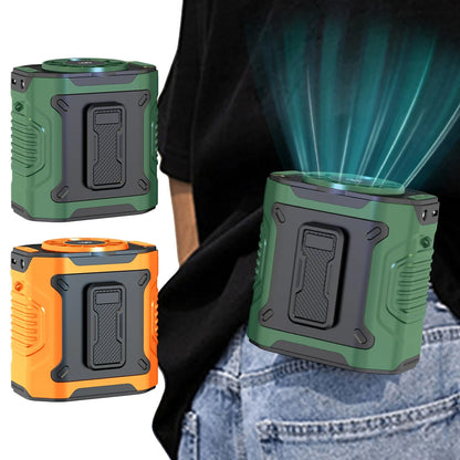 4000mAh Rechargeable Wearable Belt Clip Fan Portable