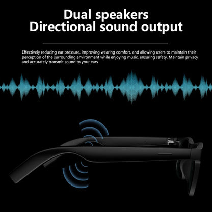 Lenovo Smart Glasses Remote Control Touch Photo Camera Recording Wireless Bluetooth