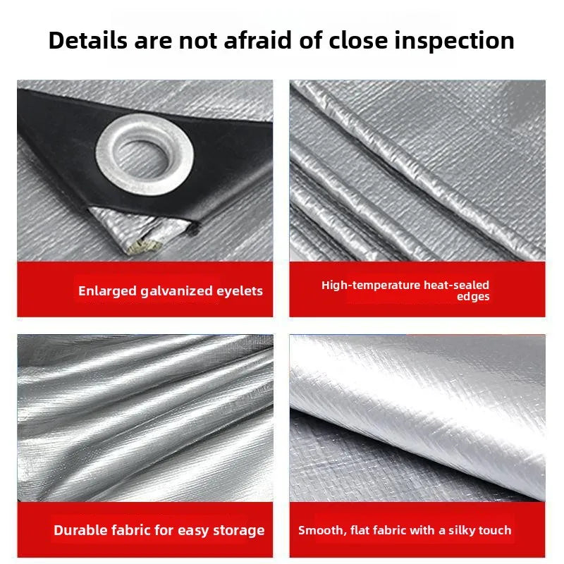 Silver Waterproof Plastic Cloth Outdoor Tarpaulin