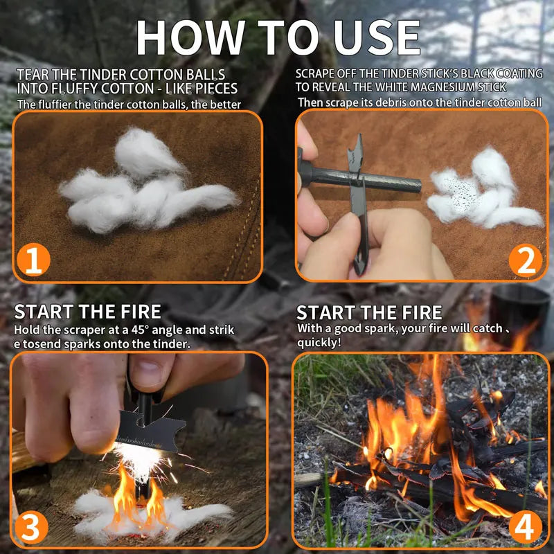 20Pcs Outdoor Mini Portable Fire Starter