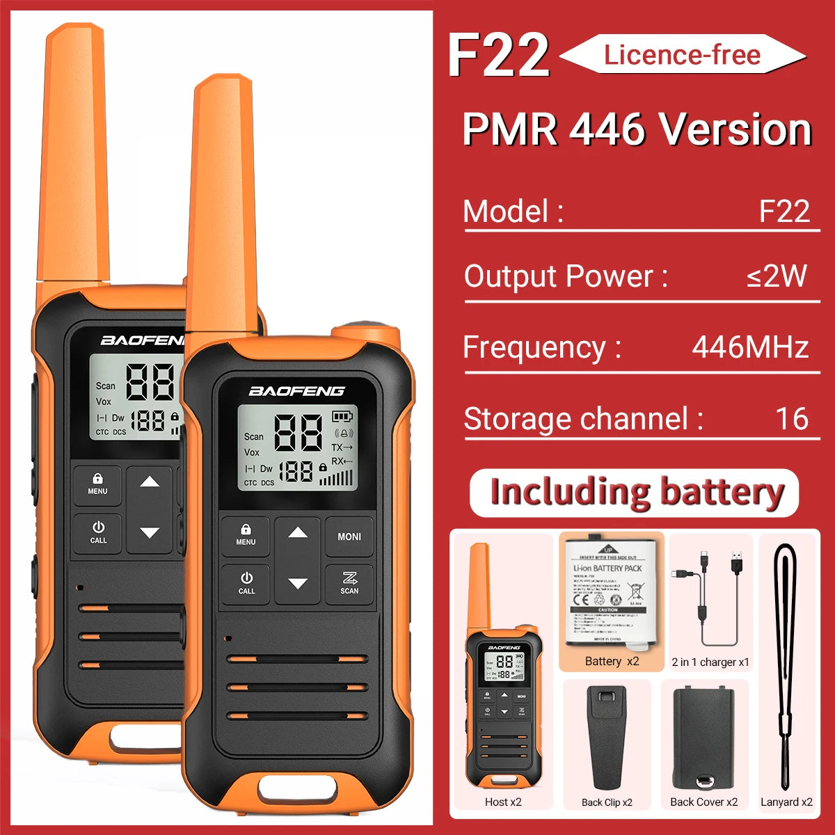 2pcs Mini Walkie Talkie Long Range
