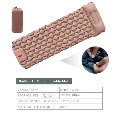 Camping Mats With Pillow Self-Inflating Mattress