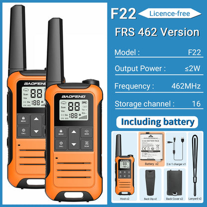 2pcs Mini Walkie Talkie Long Range