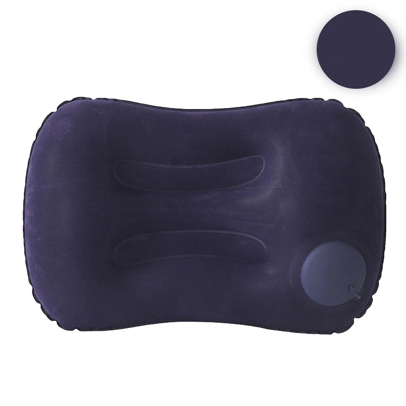 Press And Inflate Portable Neck Pillow