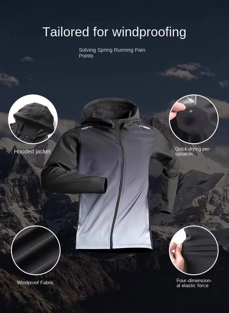 Men's running jacket quick drying sports windbreaker